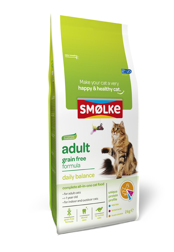 Smølke kattenvoer Adult Grain Free Formula 2 kg